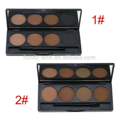 4 color eye brow and eyeliner cake kit makeup eyebrow powder palette with eyebrow brush